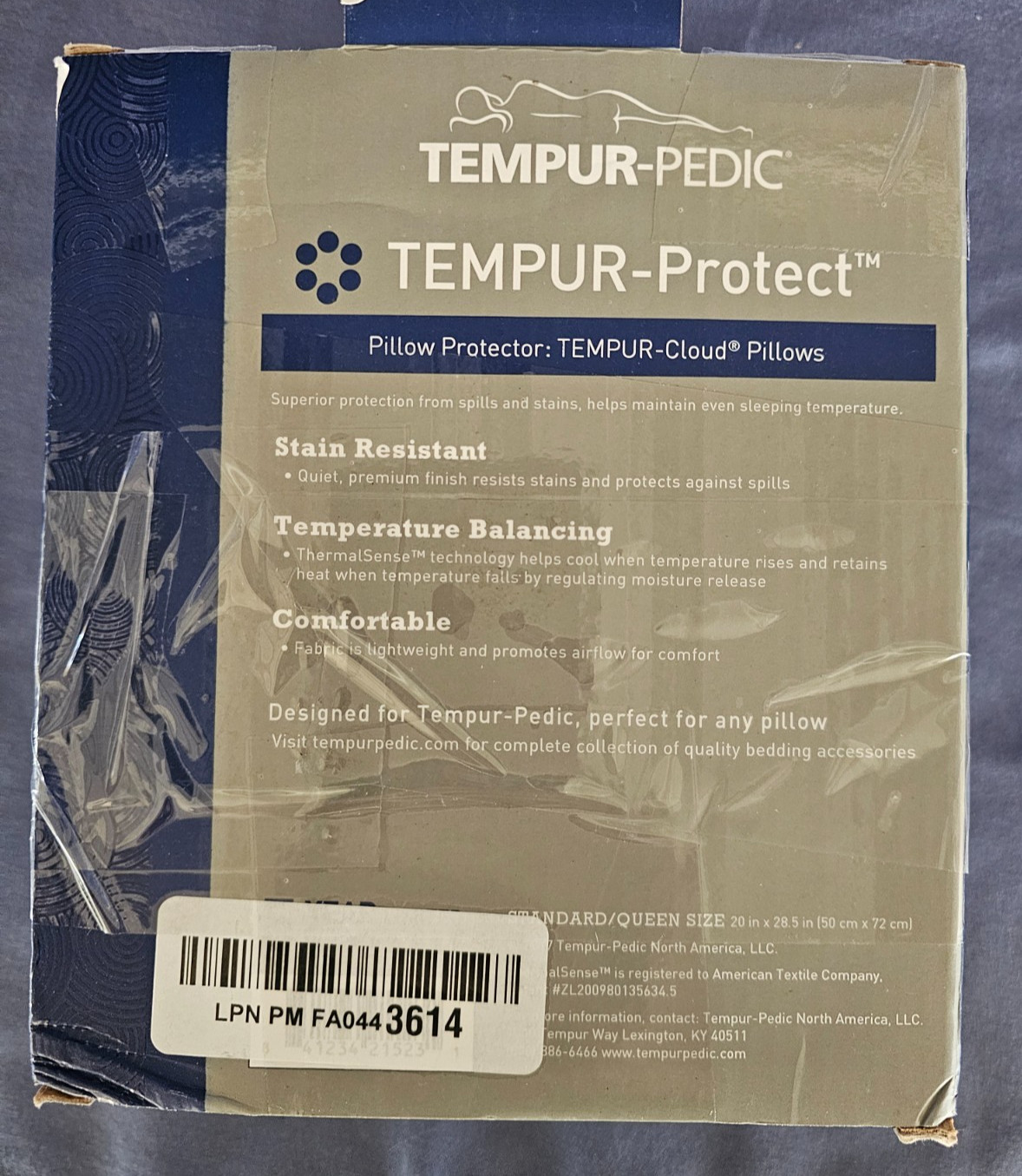 Tempur-Pedic TEMPUR-Protect Waterproof Pillow Protector Queen Size White New gallery