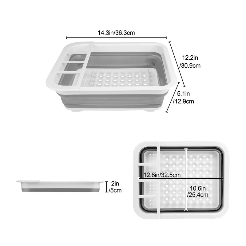 Collapsible Dish Bowl Fruit Drying Rack Foldable Kitchen Sink Drainer RV Camping gallery
