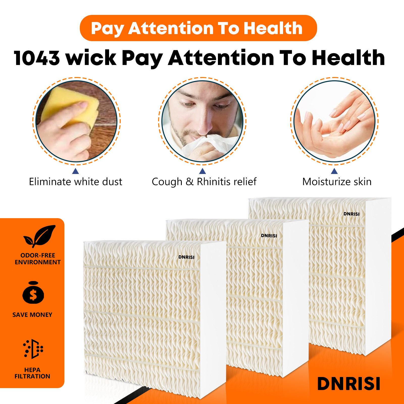 3 Pack DNRISI Super Humidifier Filters for AirCare 1043 Bemis Essick Air EP9500 gallery