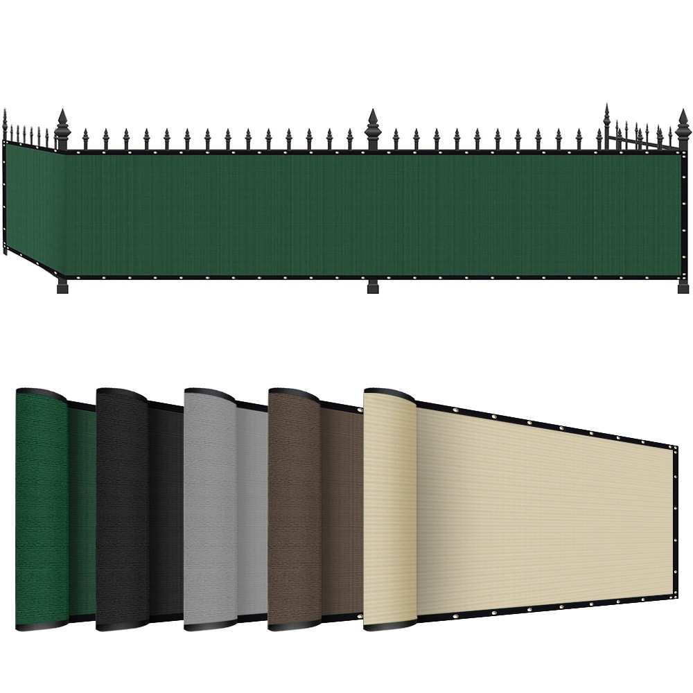4' 5' 6' 8' Windscreen Privacy Fence Screen Shade Cover Mesh Tarp Garden 95% 85% gallery