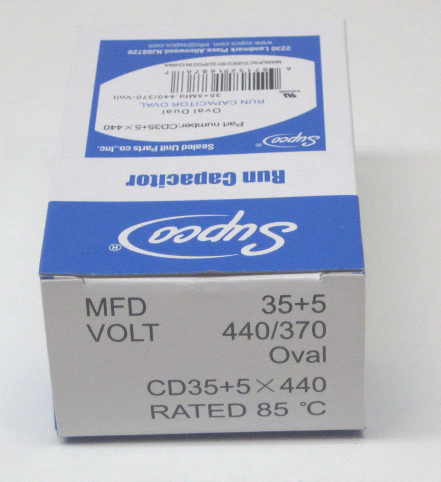 Air Conditioning HVAC Oval Dual Motor Run Capacitor 35 + 5 MFD 440 Volt gallery