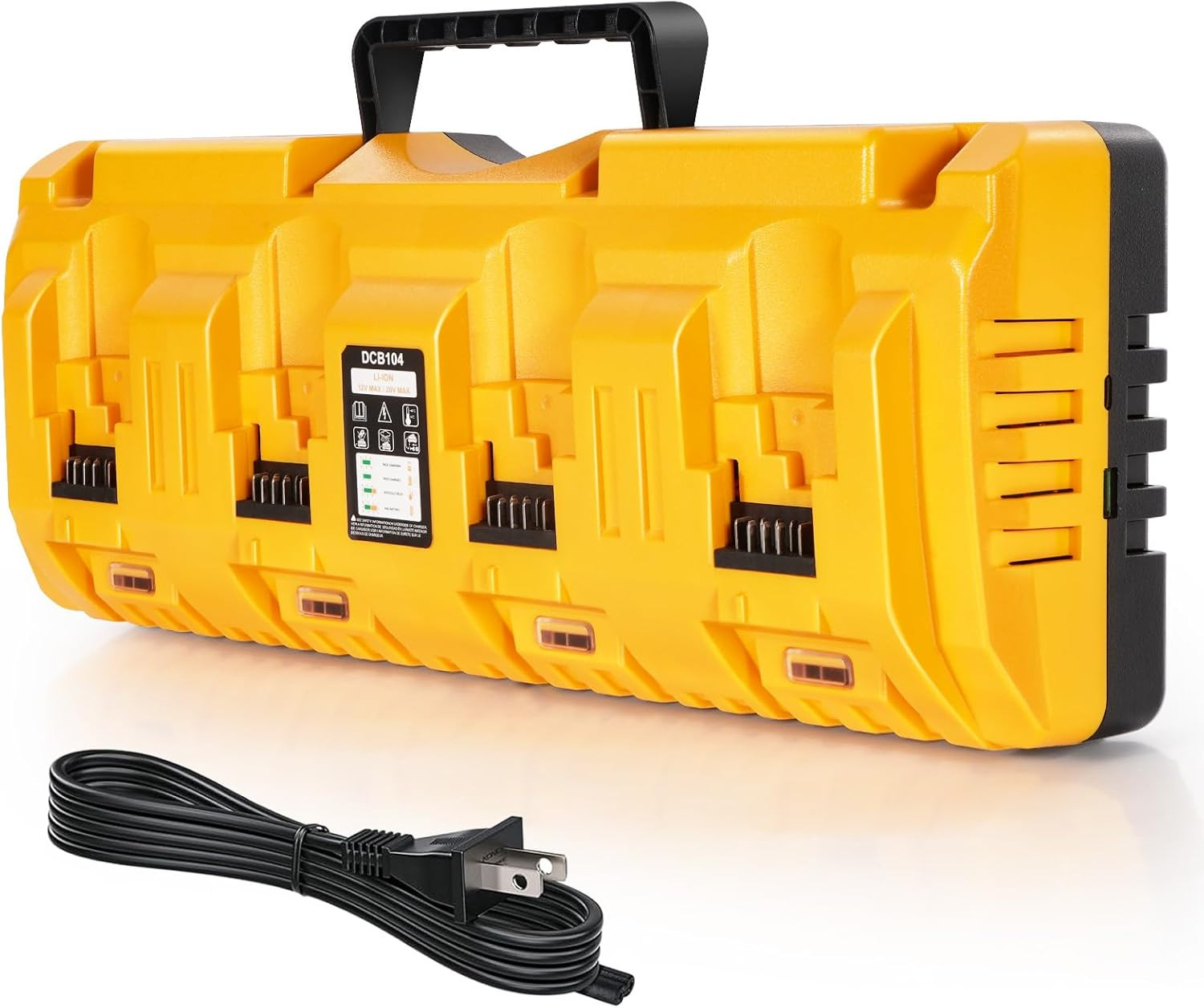 DCB104 Compatible 4 Port Fast Charger For DeWalt 12V 20V Batteries USB C gallery