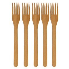 BambooMN Brand – Solid Bamboo Dinner Fork 8″ | 30 and 100 Piece