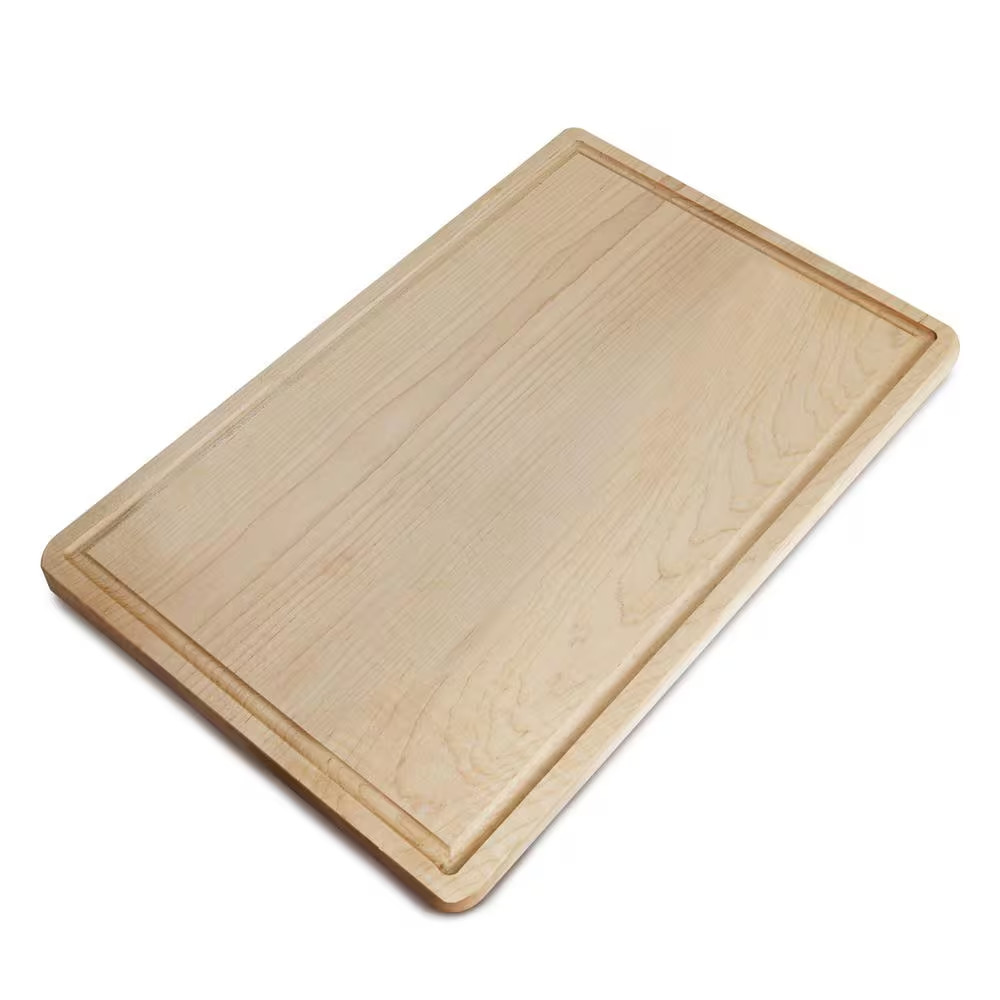 Maple Cutting Board Wood Reversible Juice Groove American Hardwood Durable 18x12 gallery