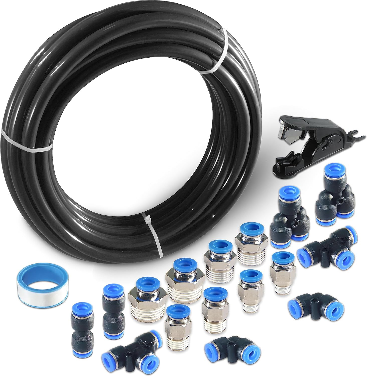 Pneumatic Tubing Black Polyurethane PU Air Hose Pipe Tube Kit 8Mm or 5/16 OD 5Mm gallery