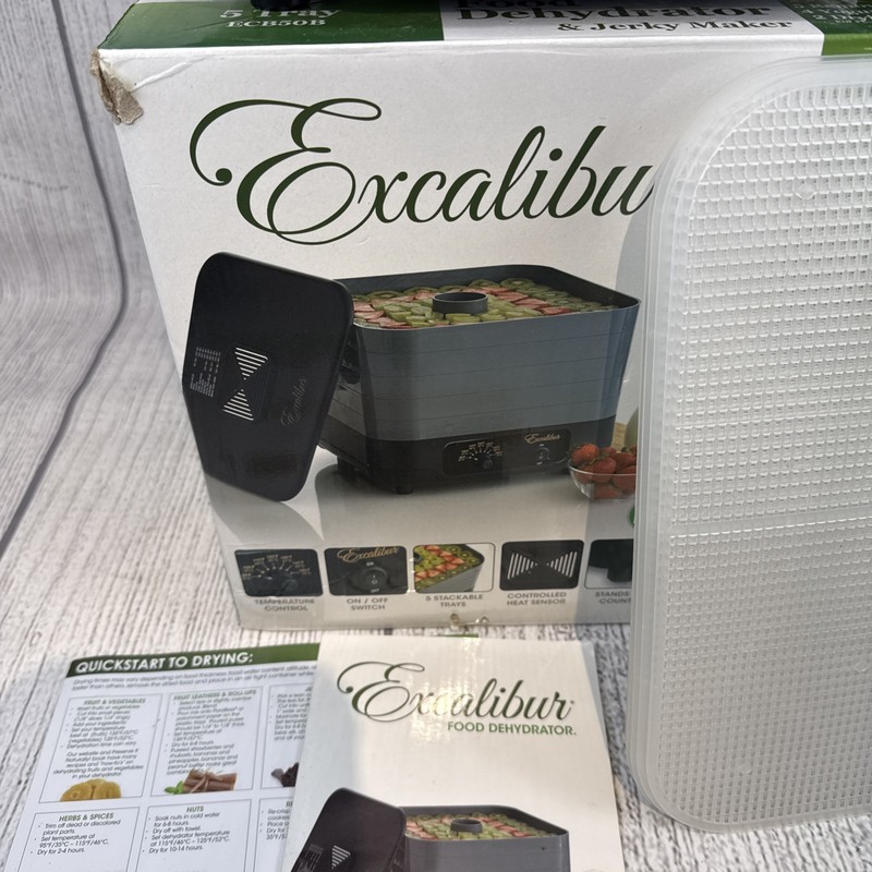 Excalibur ECB50B EZ Dry 5-Tray Stackable Electric Food Dehydrator - Clean Tested gallery