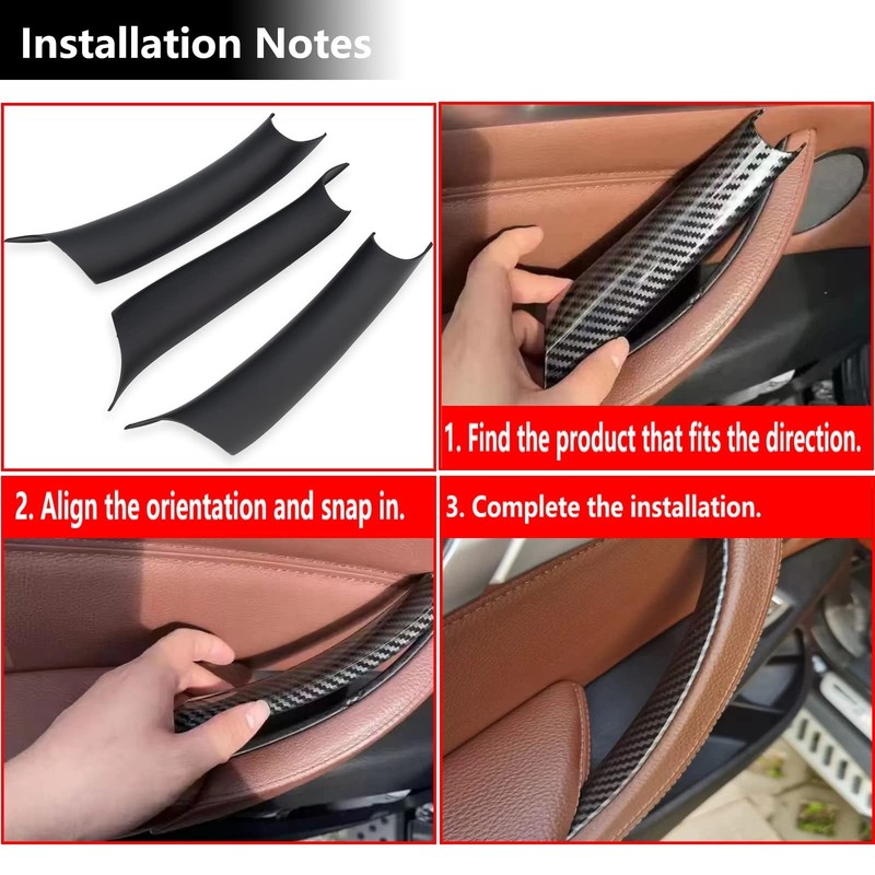 Door Pull Handle Covers Compatible with BMW X5 Series F15/F85 2014-2018, BMW X6 gallery