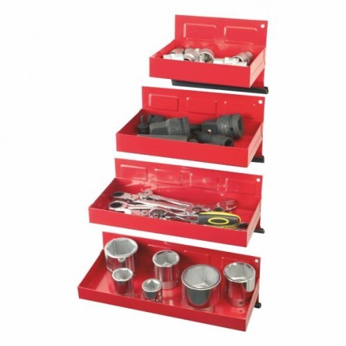 4pc Magnetic Tool Shelf tray Toolbox Side Bin Storage Cabinet Workshop Organizer gallery