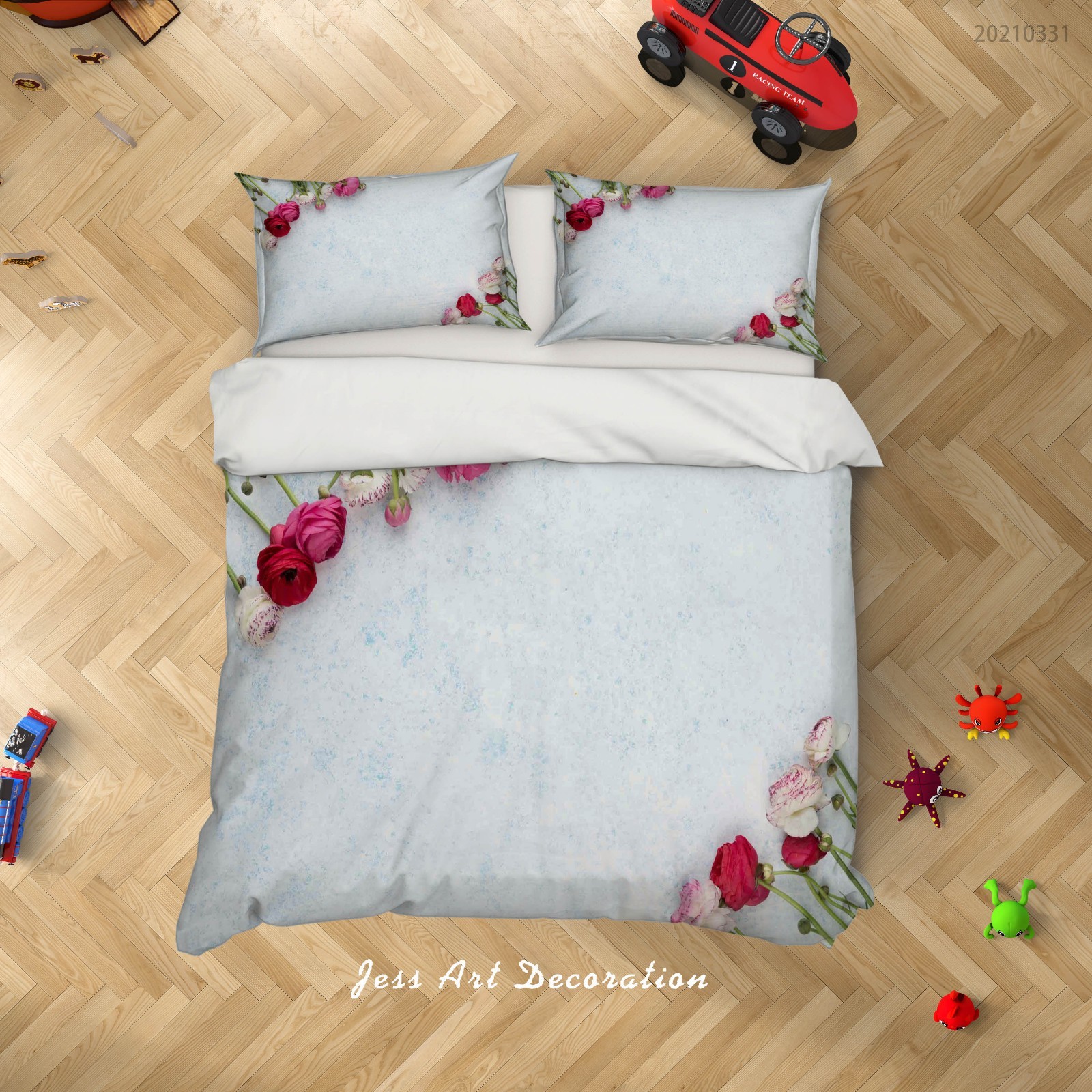 3D Rose Plants Close-up Quilt Cover Set Bedding Sets Pillowcases gallery