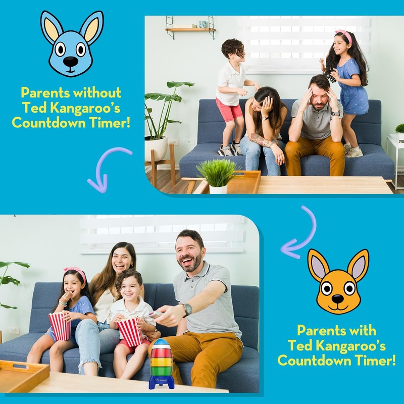 Ted Kangaroo Blast Off Visual Timer for Kids with Audio Rocket Countdown! gallery
