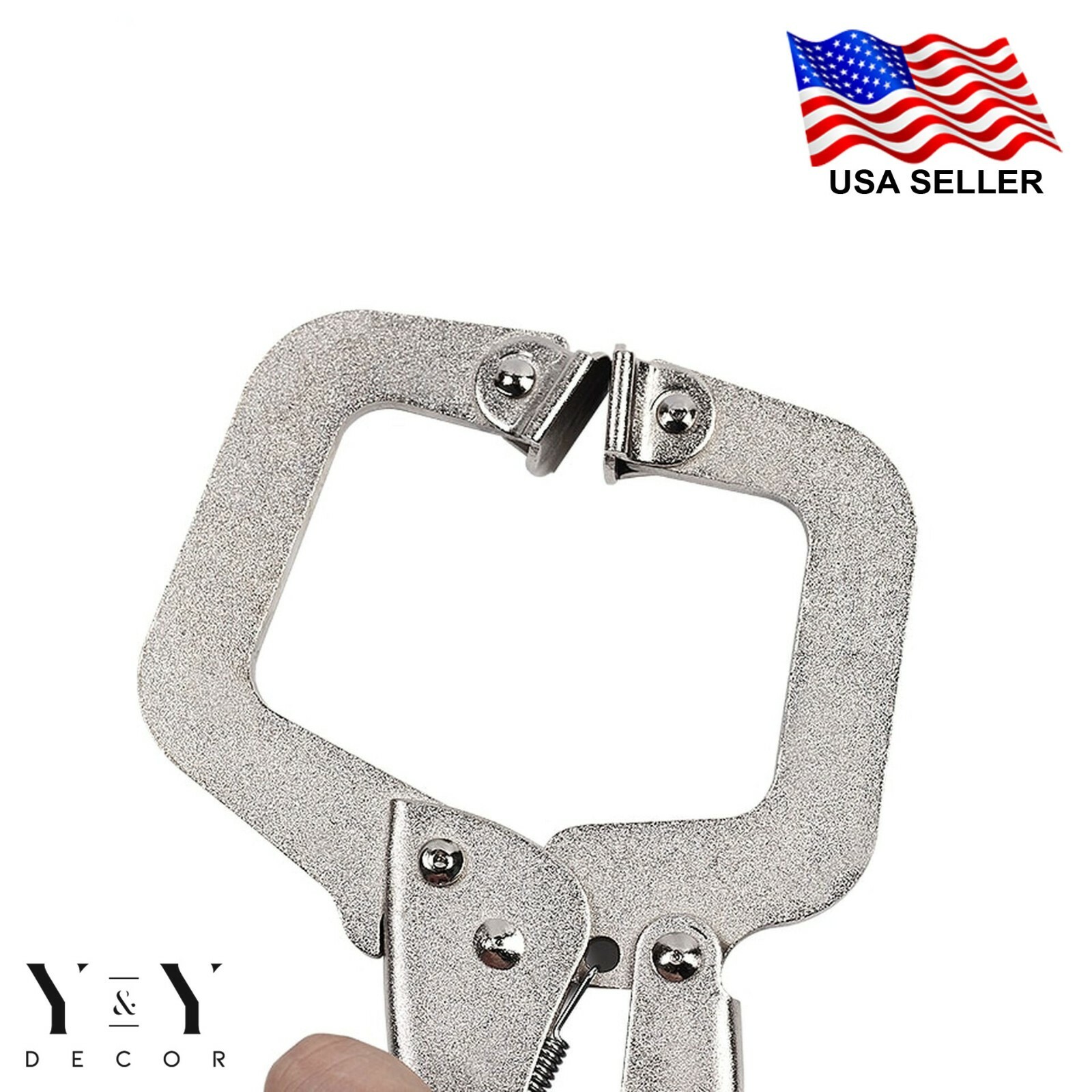 11" Locking C Clamp Pliers 5pc Set With Swivel Pads Welding Vise Clamps Holding gallery