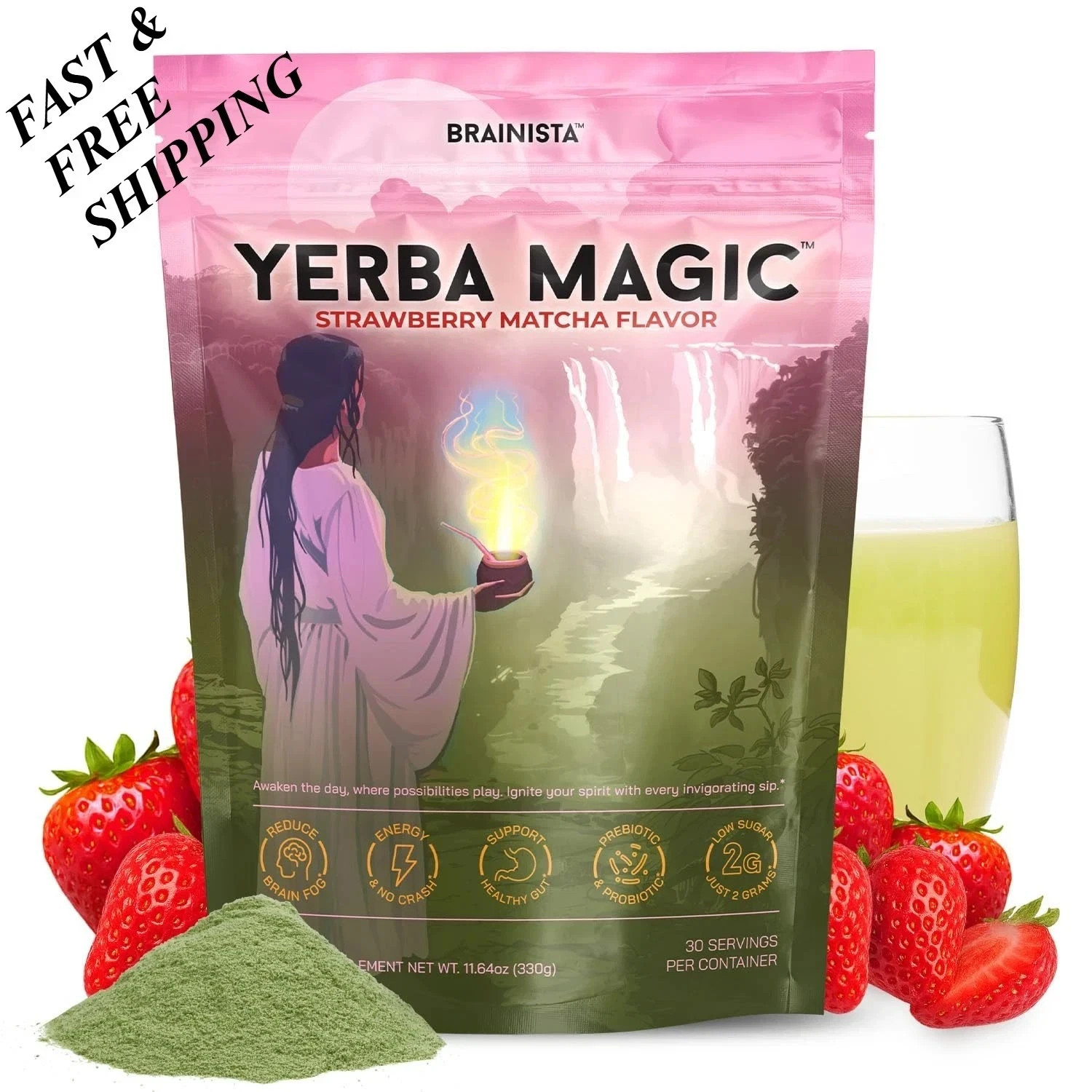 Yerba Magic, Yerba Mate Tea Instant Powder Drink with Nootropics, Pre & Probioti gallery