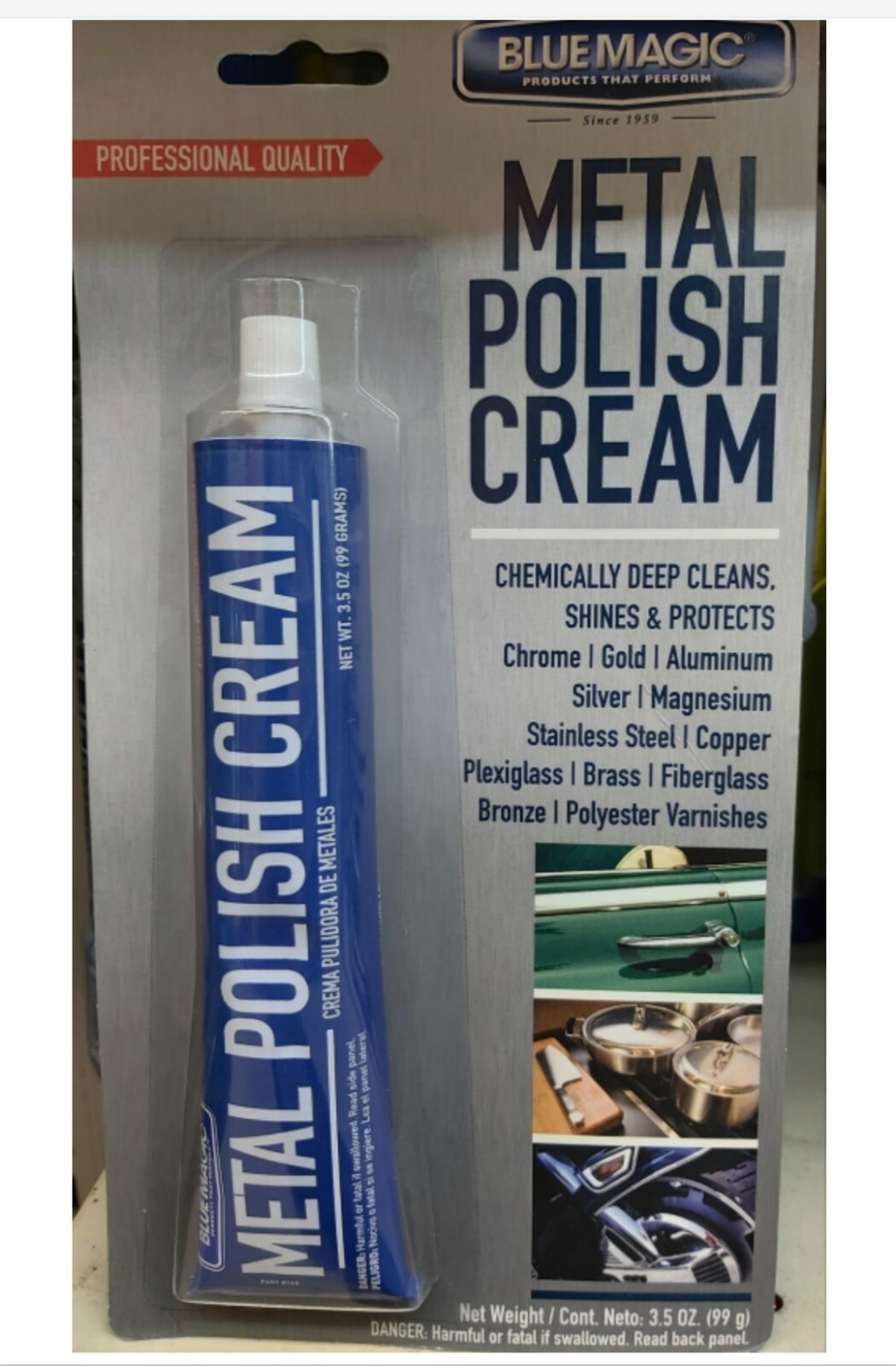 BLUE MAGIC METAL, GOLD, SILVER, STERLING POLISH CREAM (3.5oz Tube) gallery