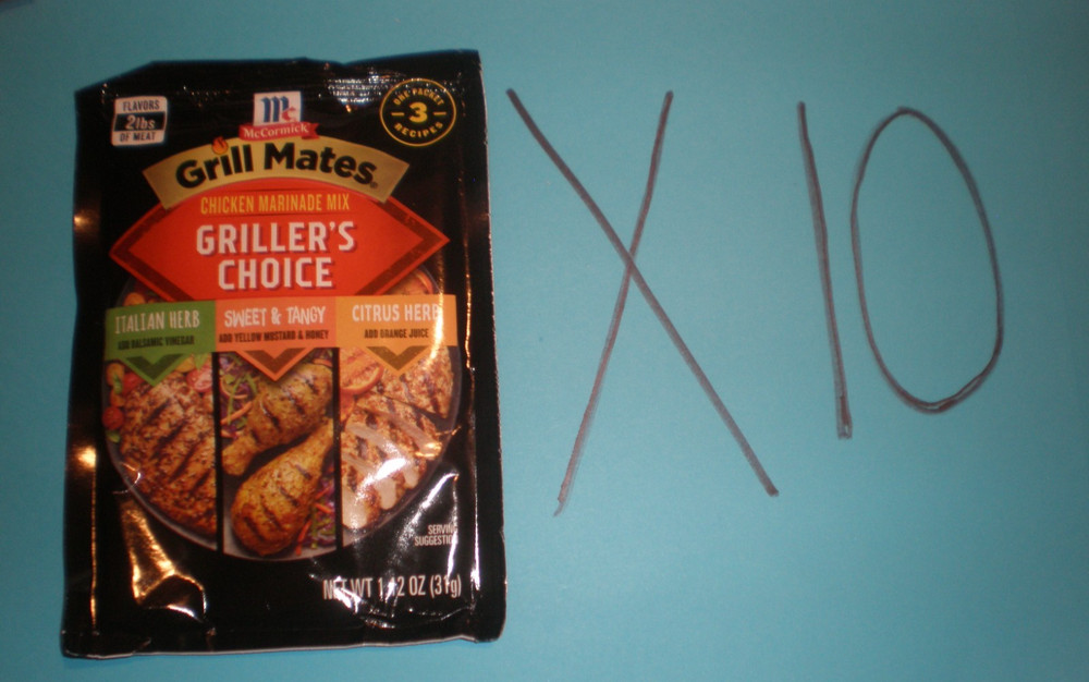 (10) MCCORMICK GRILL MATES GRILLERS CHOICE CHICKEN Marinade Mix 1.12 OZ BB 11/26