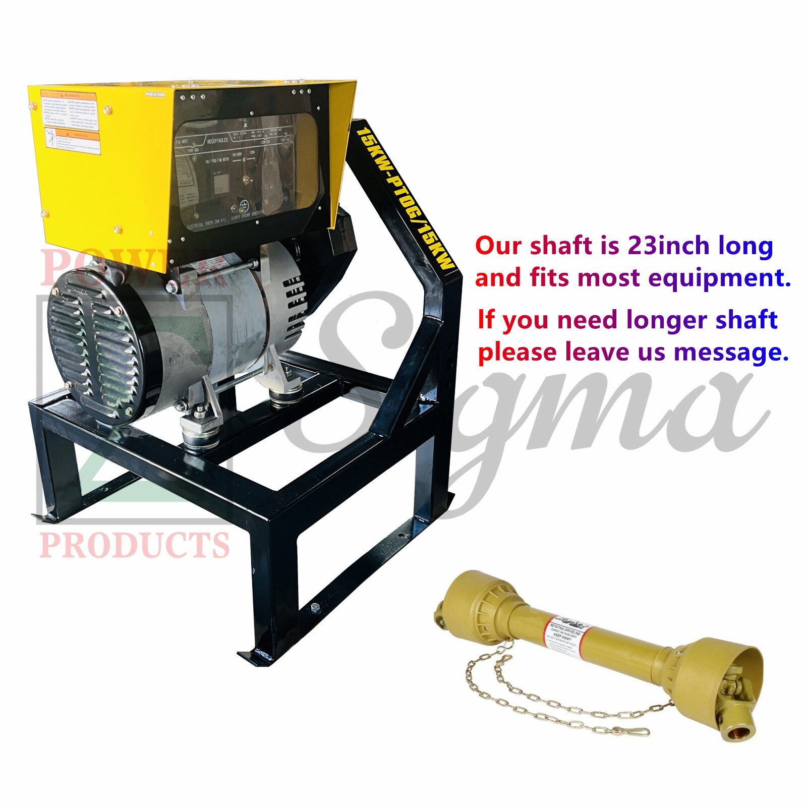 Sigma 15000 Watt 15KW Continuous 16000W 16KW Peak Tractor-Driven PTO Generator gallery