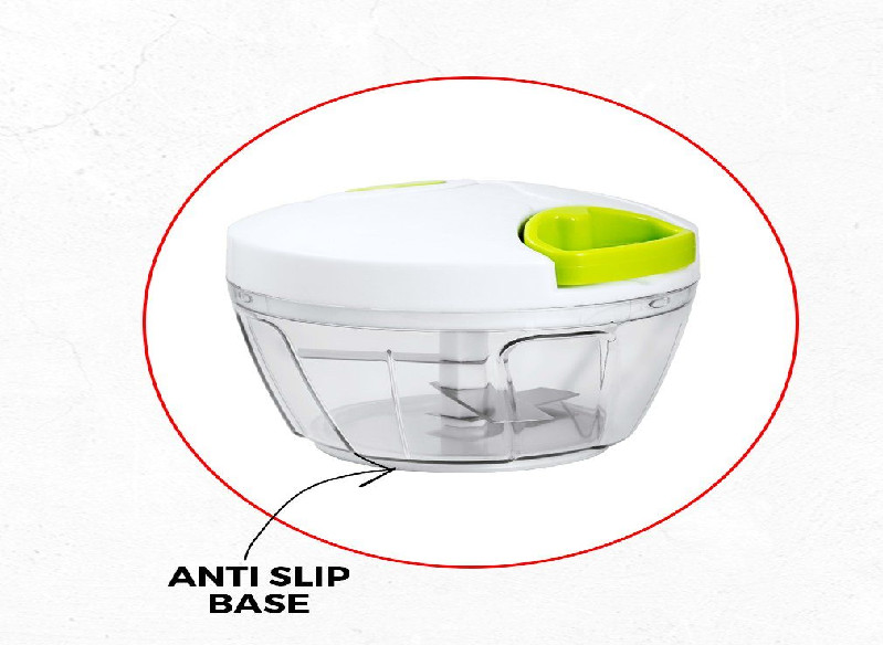 Hand-Powered Vegetable Chopper Set with Stainless Steel Blades, 450ml Capacity gallery