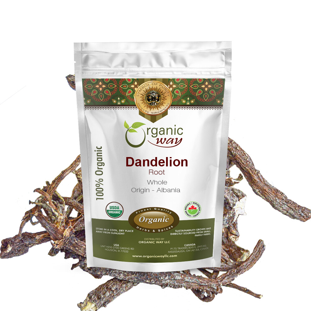 Organic Way Dandelion Root Whole - Herbal Tea | Organic, Kosher & USDA Certified gallery