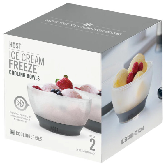 HOST Ice Cream 2-Piece Freeze Cooling Bowl Set (Gray) gallery