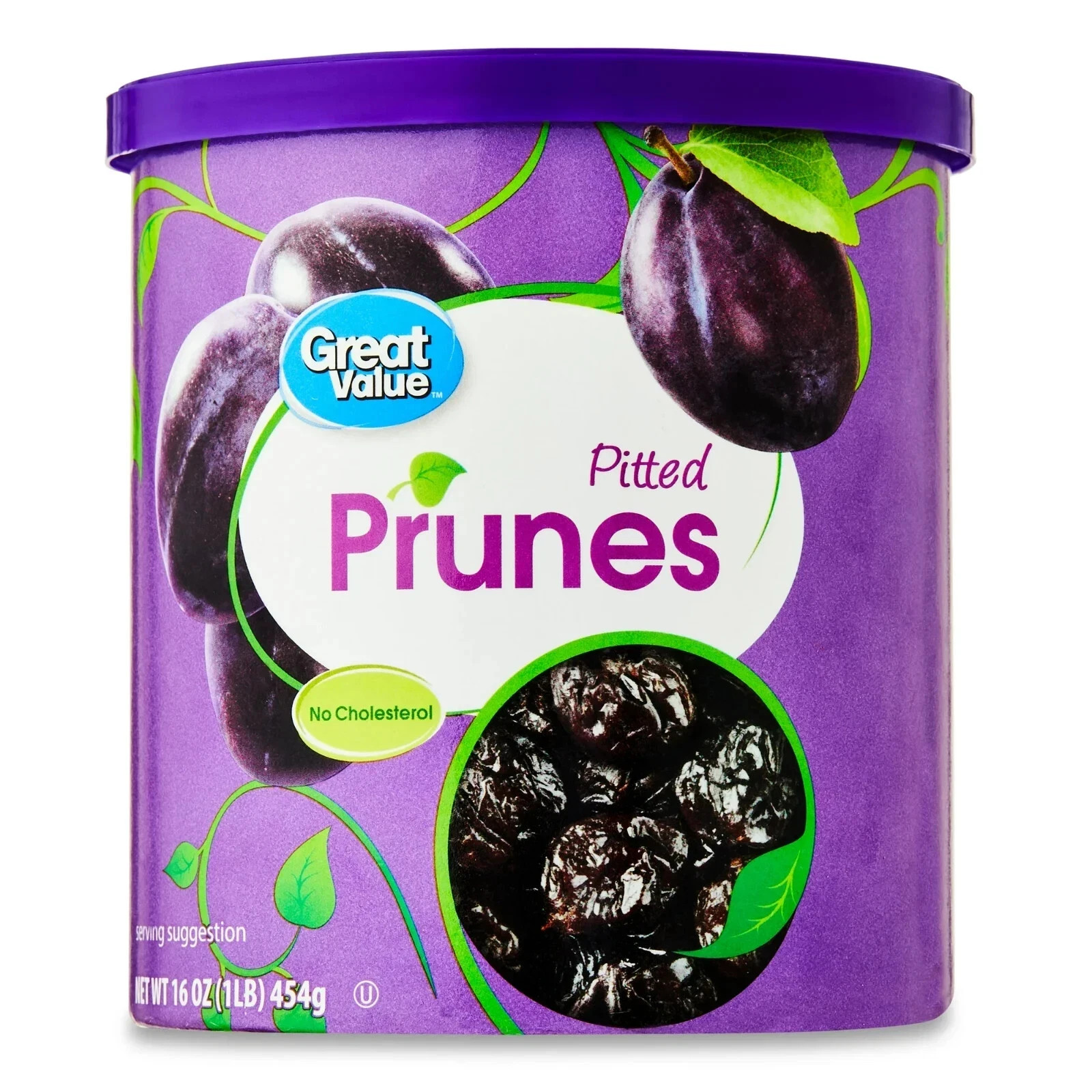 Great Value Unsweetened Pitted Prunes Canister, 16 oz gallery