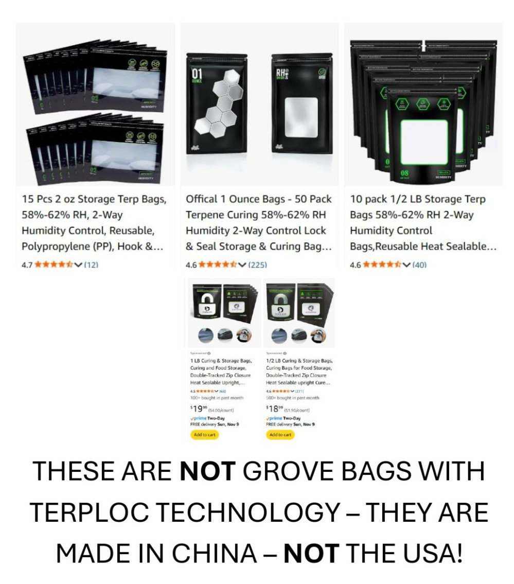 Grove Bags - TerpLoc Curing & Storage Bags - 5 Pounds - 4 pack gallery