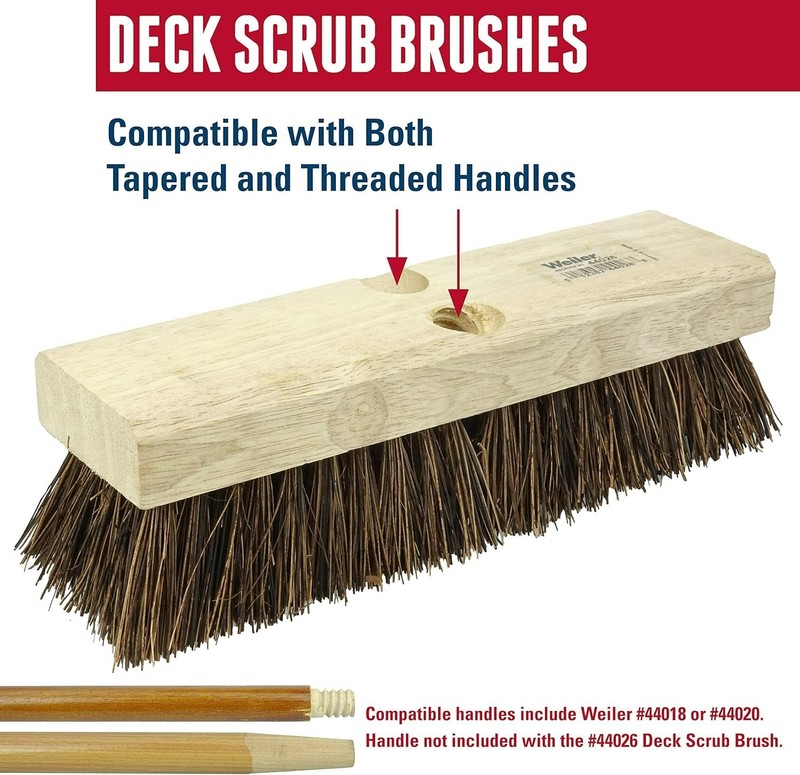 Versatile 44026 Deck Scrub Brush with Heavy Duty Palmyra for Tough Cleaning gallery
