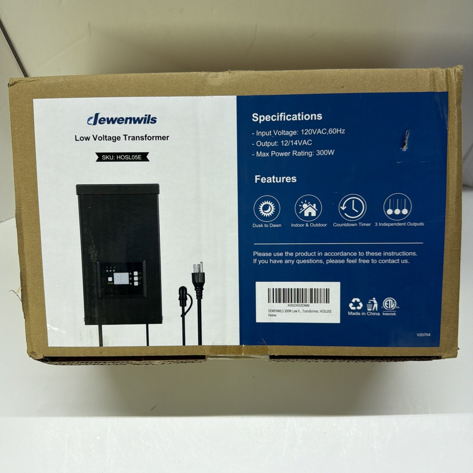 DEWENWILS 300W Smart Low Voltage Transformer WiFi 3 Zones, 120V AC to 12V/14V AC gallery