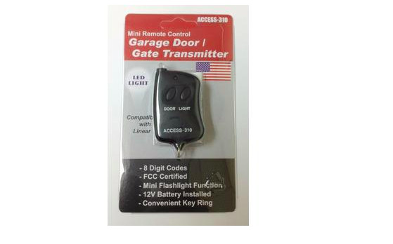 (2) ACCESS-310 Mini Garage Door Opener Remote 8-Digit with Keychain Flashlight gallery