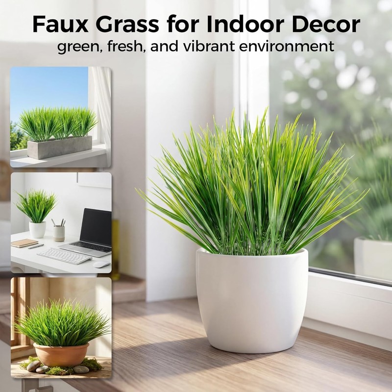 Artificial Outdoor Grass Plants 10 Pack UV Resistant Faux gallery