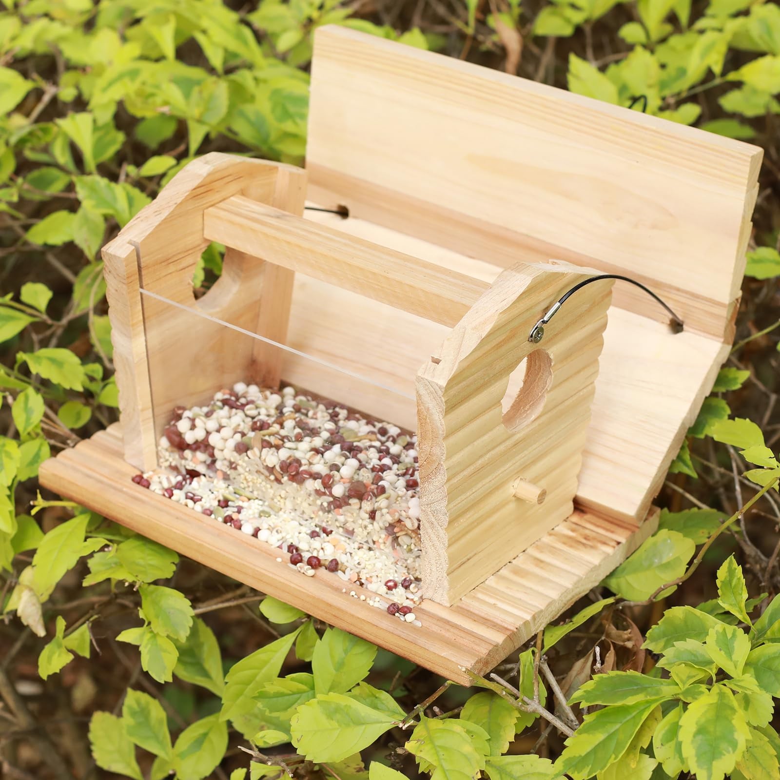 STARSWR Bluebird Feeder Outside,Mealworm Bird Feeder for Outdoors Squirrel Pr... gallery