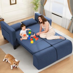 ✅ Comfy Pull Out Couch for Living Room, Bedroom, 2Color Loveseat Sofa Chair Gift