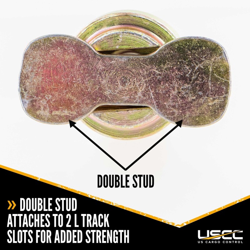 US Cargo Control L Track Double Lug Threaded Stud Fitting 4 PK - WLL 1,833 Lbs. gallery