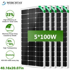 400W 300W 200W 100W Watt 12V Mono Solar Panel Home Charging RV Camping Off-Grid