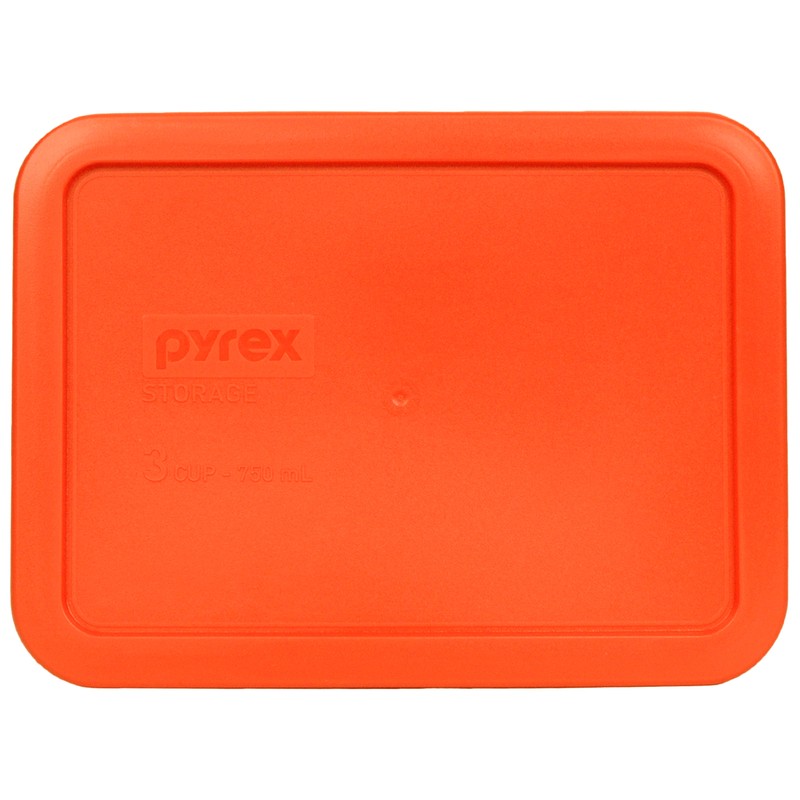 Pyrex 7210-PC 3-Cup Pumpkin Orange Replacement Storage Lid (4-Pack) gallery
