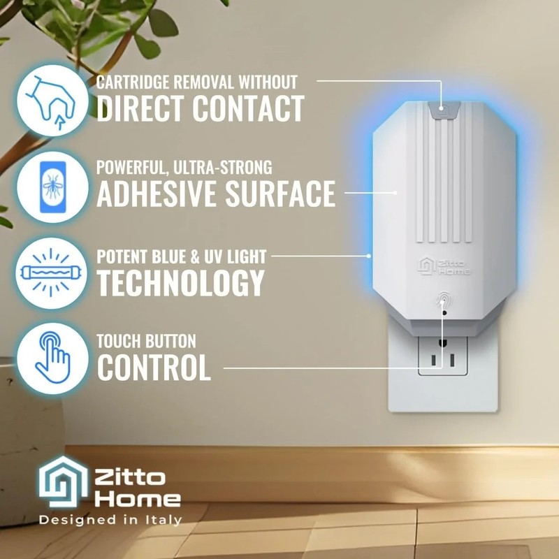 Zitto Home Flying Insect Trap with Plug-in Fly Trap - 2 REFILL PACK ONLY gallery