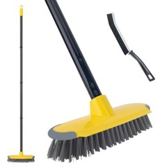 Deck Brush with Long Handle, Scrub Brush for Shower, 50” Outdoor Floor