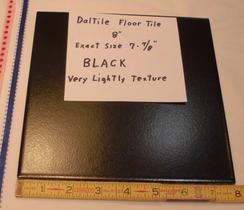 1 pc. *Vintage Solid Black* 8" X 8" by Daltile Ceramic/Porcelain Floor Tile NEW gallery