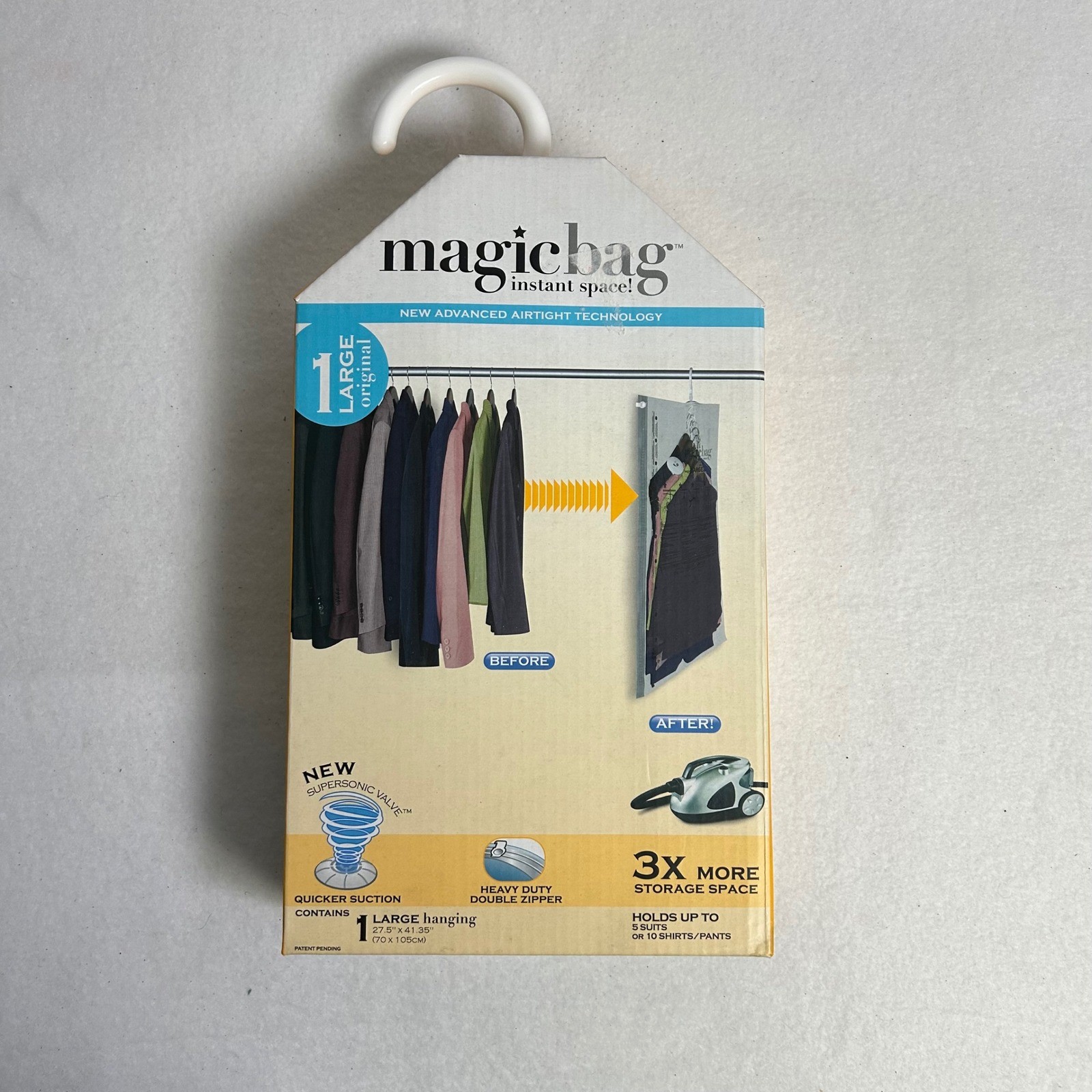 Space Saving Magic Bag Unisex Large Clear Hanging Vacuum Compression Storage Bag gallery