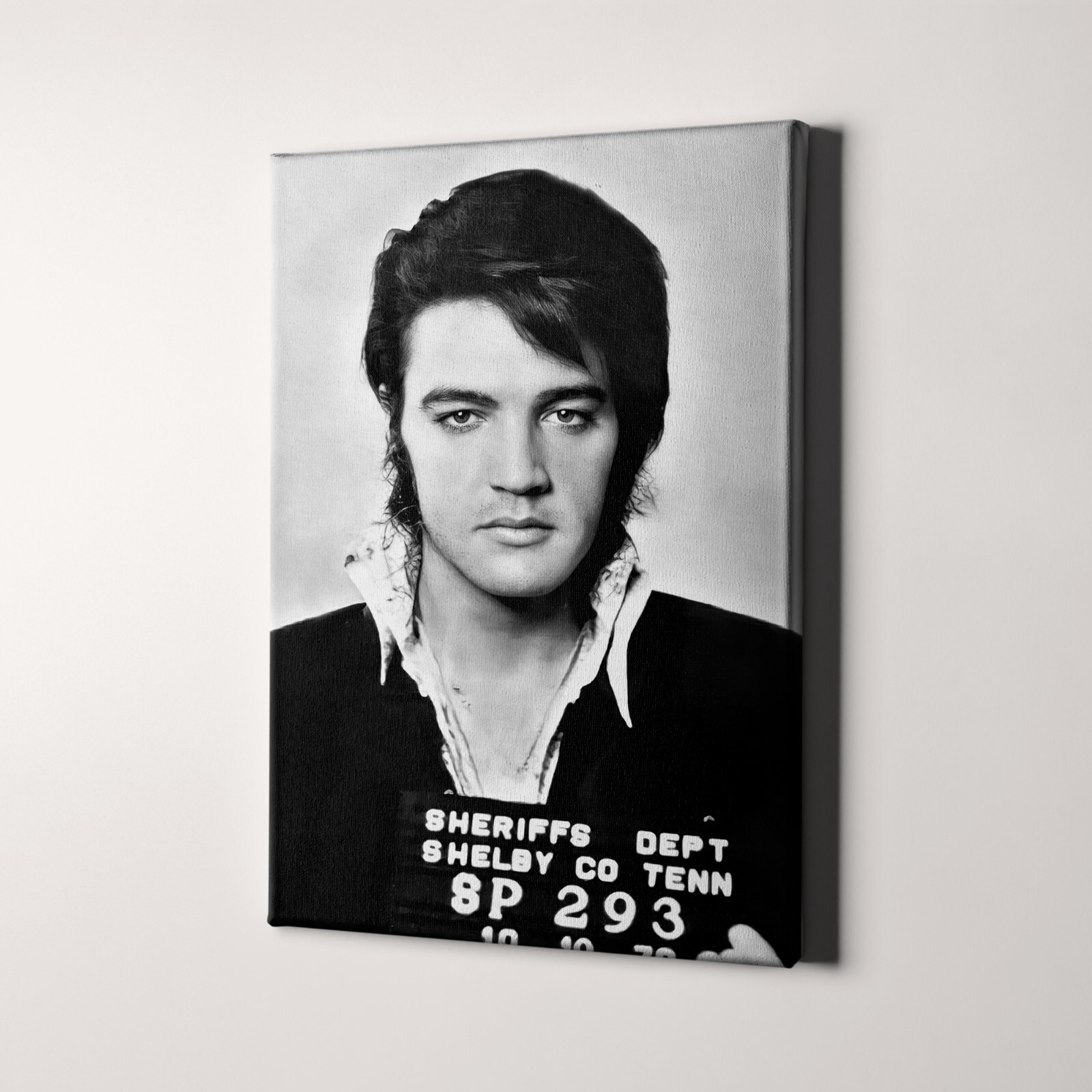 Elvis Presley Mug Shot 1970 Head Shots Music 1960s 1970s Canvas Wall Art Print gallery