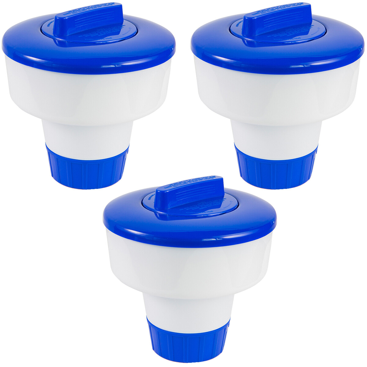 XtremepowerUS 3" Floating Tablet Chlorine Dispenser 3-lb Capacity 3 Pieces Set gallery