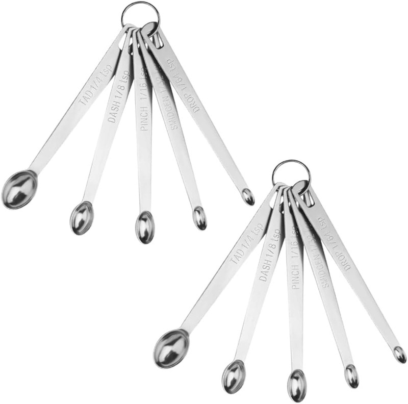 2 Pack Teaspoon Measuring Spoons, 1/4 Tsp, 1/8 Tsp, 1/16 Tsp, 1/32 Tsp, 1/64 Tsp gallery