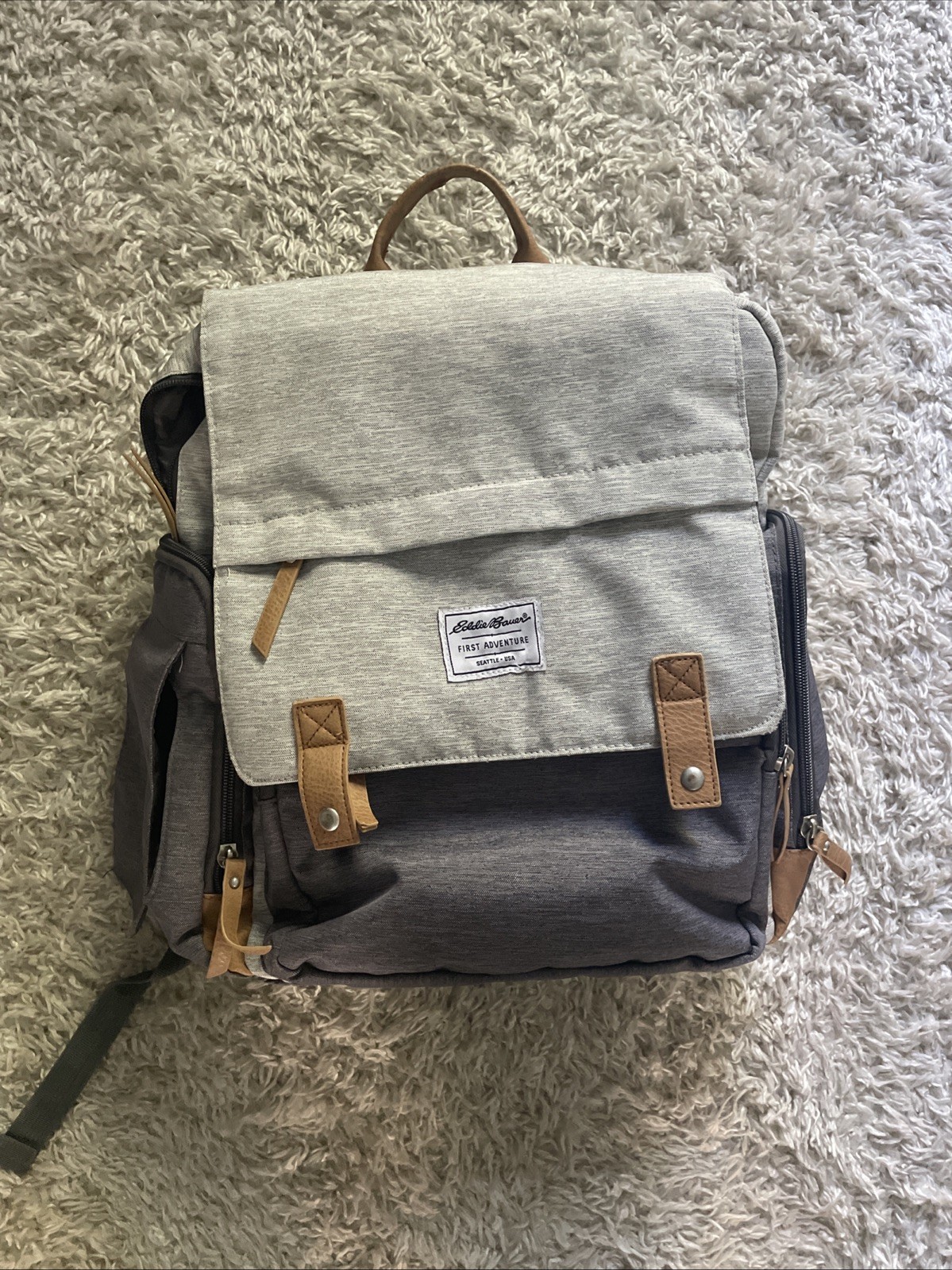 Eddie Bauer First Adventure Backpack Multi-compartments Padded Zip Closures