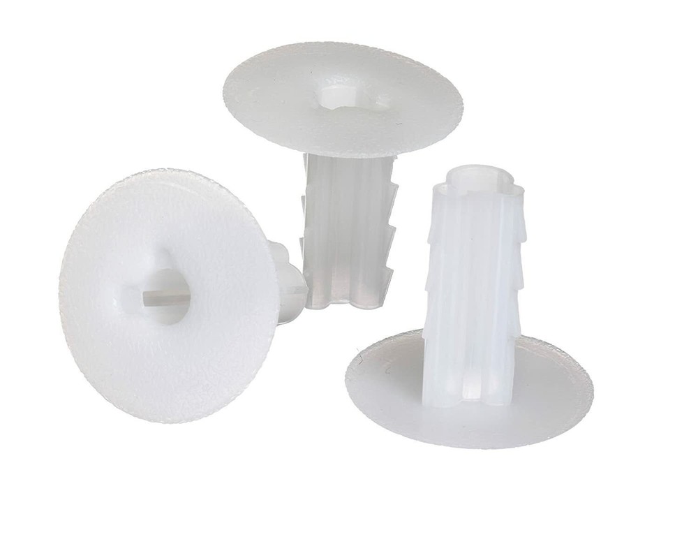 White Single Feed Through Bushing For Coax Coaxial Cable RG6 - 100 Pack