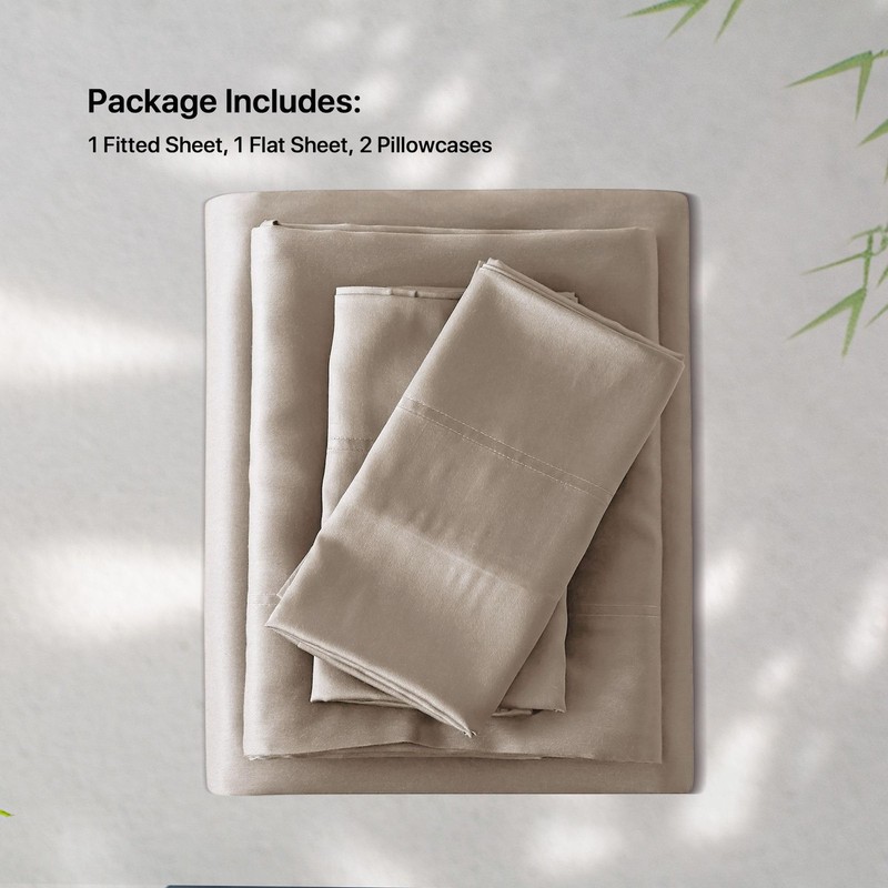 Full Size Bamboo Sheets 4 Piece Sheet Set - 100% Rayon from Bamboo, Cooling &... gallery