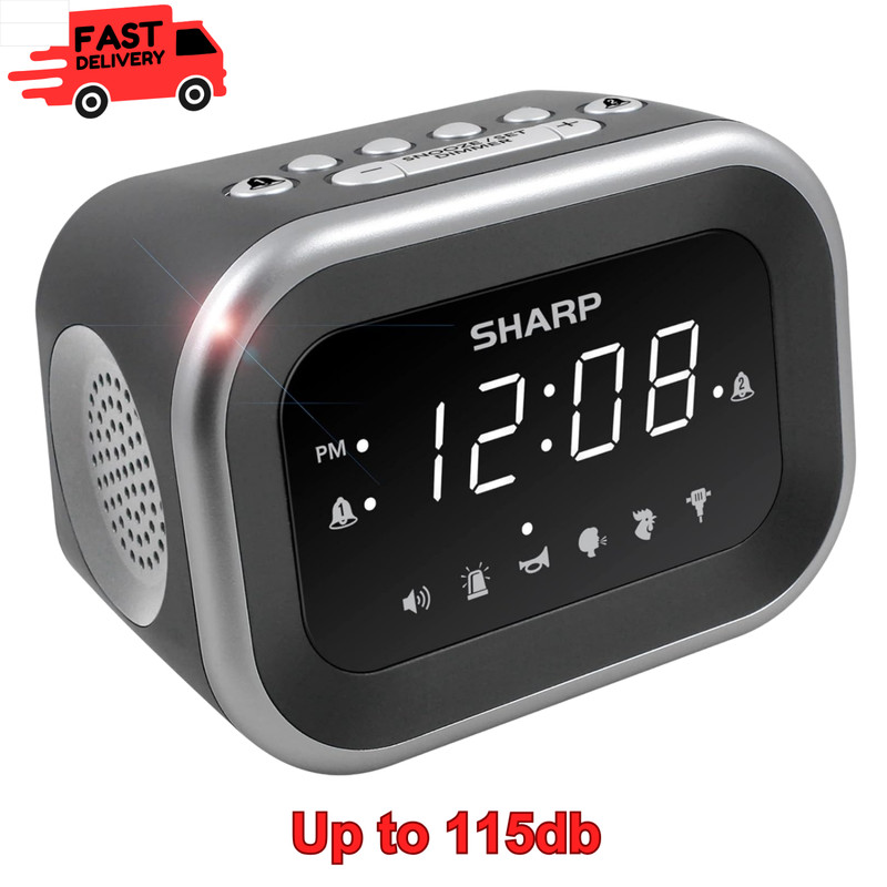 Sharp Big Bang Super Loud Alarm Clock for Heavy Sleepers, 6 Extremely Loud Wake gallery