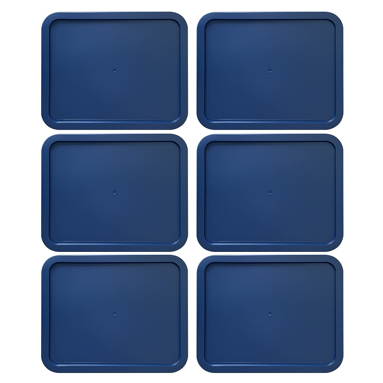 Replacement Lids for Pyrex 7210-PC 3-Cup Rectangle Navy Blue 5.75x7.75" 6-Pack gallery