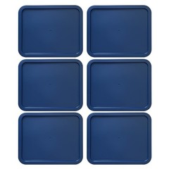 Replacement Lids for Pyrex 7210-PC 3-Cup Rectangle Navy Blue 5.75×7.75″ 6-Pack