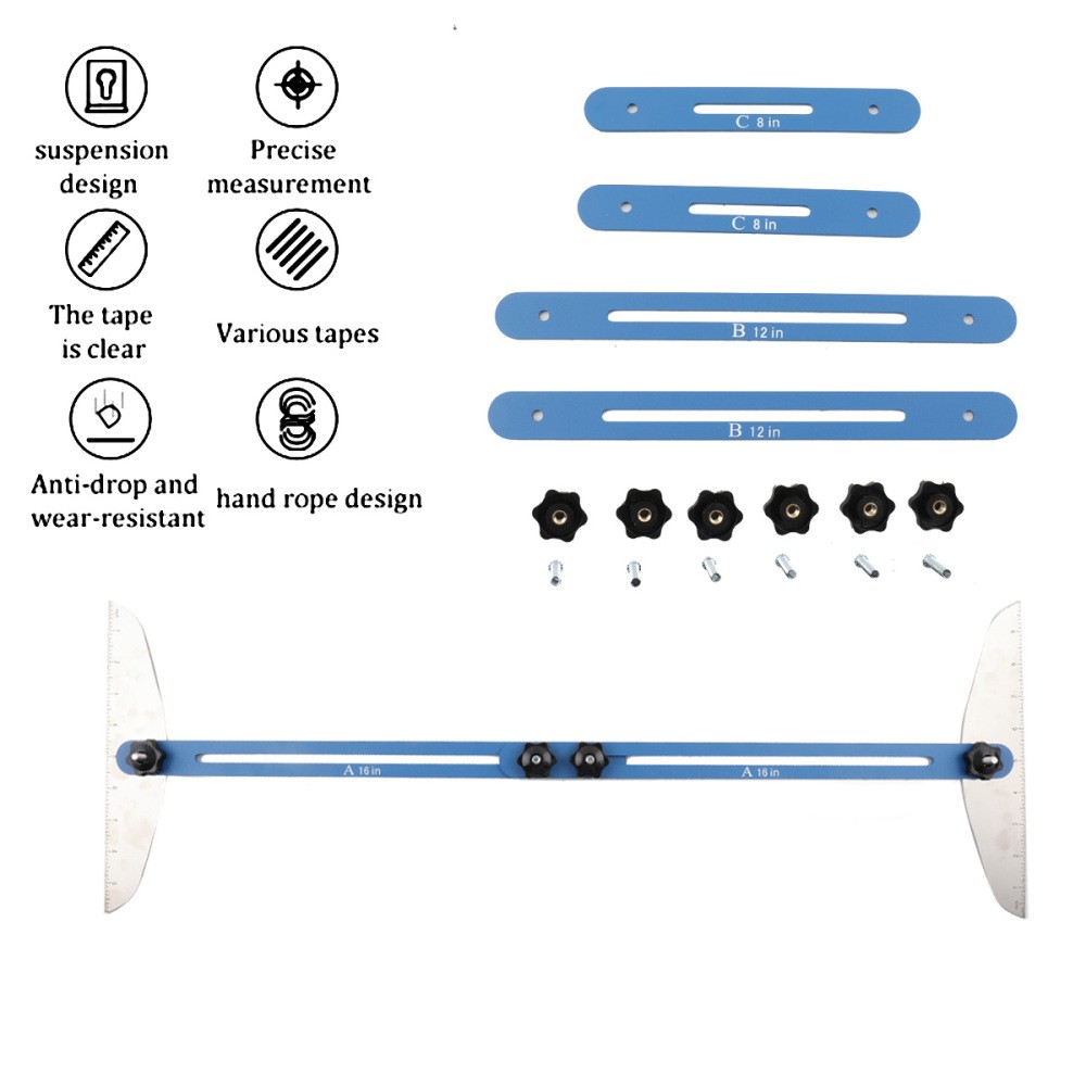 Stair Tread Template Tool 11"-60" Adjustable Length Stair Measuring Tread Jig gallery
