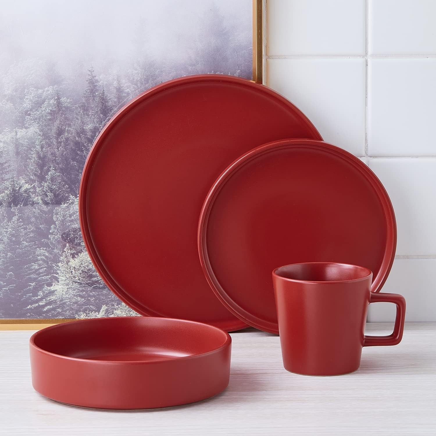 Stone Lain Cleo Stoneware Dinnerware Set,of 4 gallery