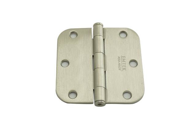 Emtek 91033 US15 3.5 x 3.5 5/8 Radius Steel Hinges Satin Nickel One Pair gallery