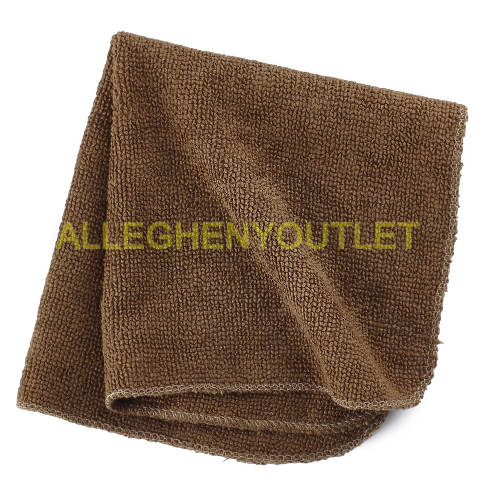 QTY (4) - US Military 100% Polyester Microfiber 12"x12" Bath Washcloth Brown LN gallery